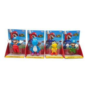 Super Mario Ice Mario Luigi Light Blue Yoshi Red Koopa Figure Nintendo Jakks NEW